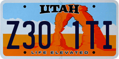 UT license plate Z301TI