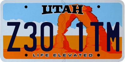 UT license plate Z301TM