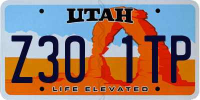 UT license plate Z301TP