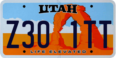 UT license plate Z301TT