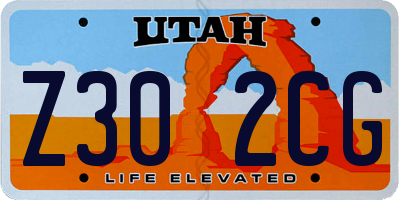 UT license plate Z302CG