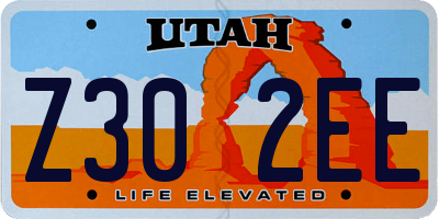 UT license plate Z302EE