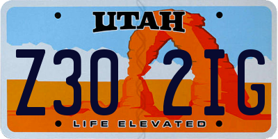UT license plate Z302IG