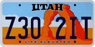 UT license plate Z302IT