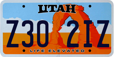 UT license plate Z302IZ