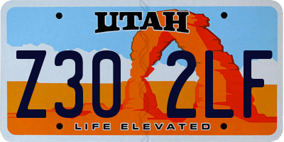 UT license plate Z302LF