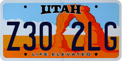 UT license plate Z302LG