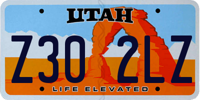 UT license plate Z302LZ