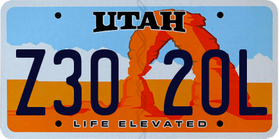 UT license plate Z302OL