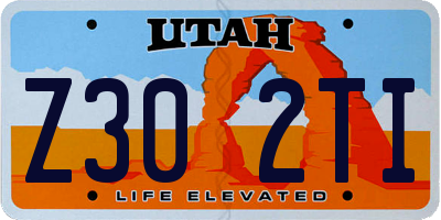 UT license plate Z302TI
