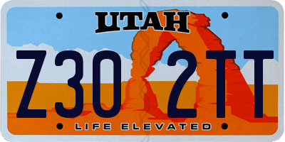 UT license plate Z302TT