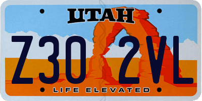 UT license plate Z302VL