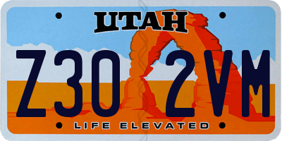 UT license plate Z302VM