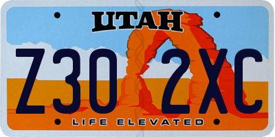 UT license plate Z302XC