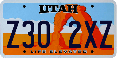 UT license plate Z302XZ
