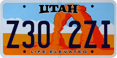 UT license plate Z302ZI