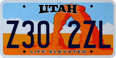 UT license plate Z302ZL