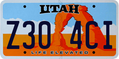 UT license plate Z304CI