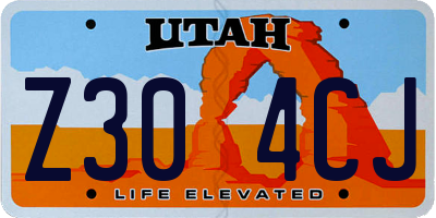 UT license plate Z304CJ