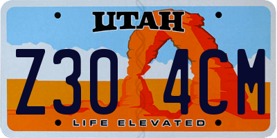 UT license plate Z304CM
