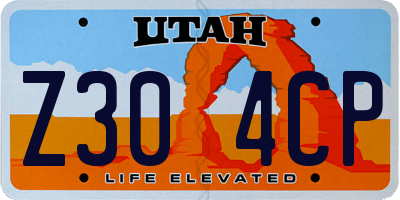 UT license plate Z304CP