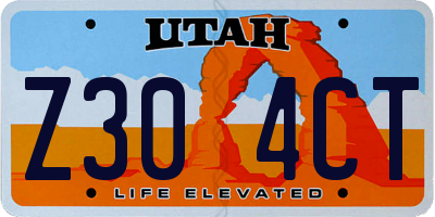 UT license plate Z304CT