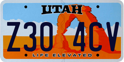 UT license plate Z304CV
