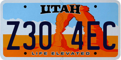 UT license plate Z304EC