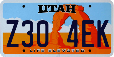 UT license plate Z304EK