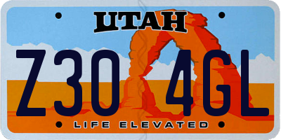 UT license plate Z304GL