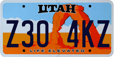 UT license plate Z304KZ