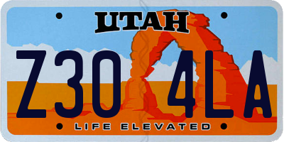 UT license plate Z304LA