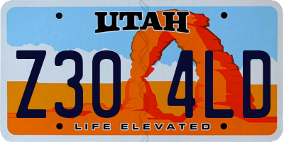UT license plate Z304LD