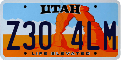 UT license plate Z304LM