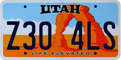 UT license plate Z304LS