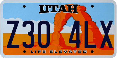 UT license plate Z304LX