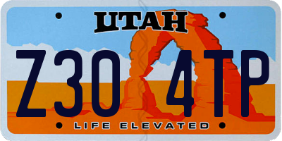 UT license plate Z304TP