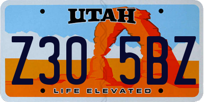 UT license plate Z305BZ