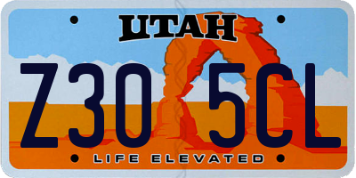 UT license plate Z305CL