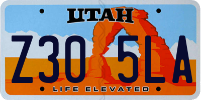 UT license plate Z305LA