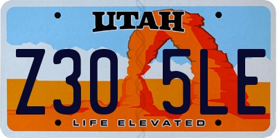 UT license plate Z305LE