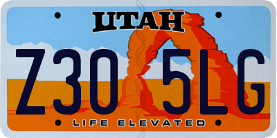 UT license plate Z305LG