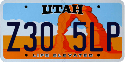 UT license plate Z305LP