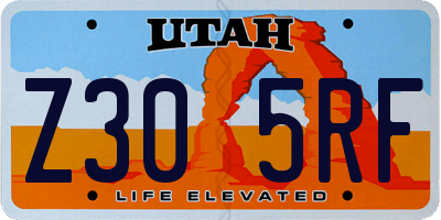 UT license plate Z305RF