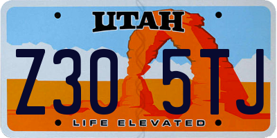 UT license plate Z305TJ