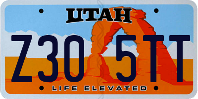 UT license plate Z305TT