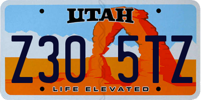 UT license plate Z305TZ