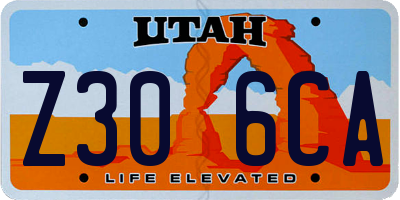 UT license plate Z306CA