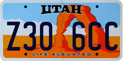 UT license plate Z306CC
