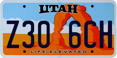 UT license plate Z306CH